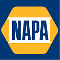 NAPA logo: blue background with a gold hexagon containing