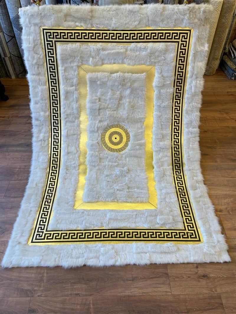 L001 white vercase leather carpet - BADIIL HOMES