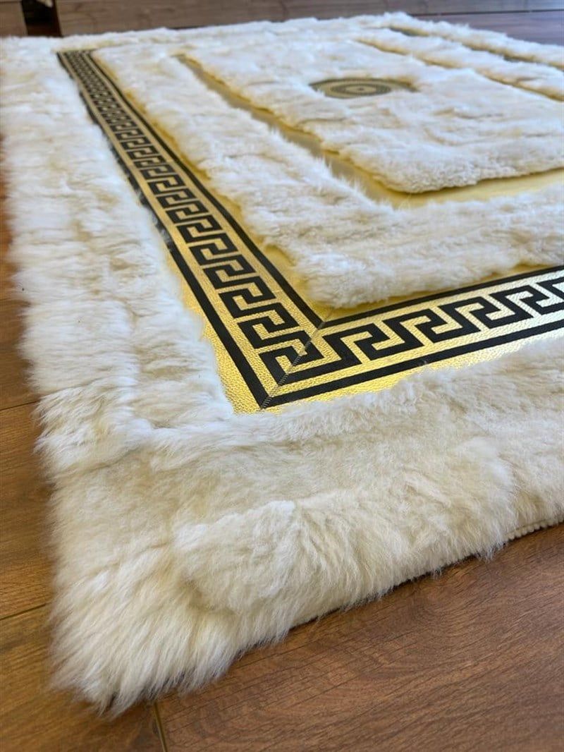L001 white vercase leather carpet - BADIIL HOMES