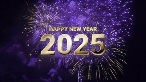 Fireworks bursting behind gold text reading