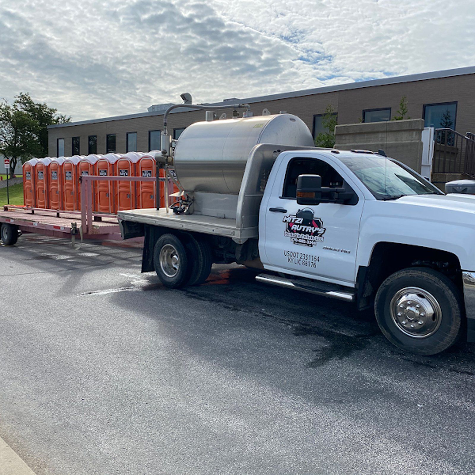 Orange Portable Toilet — Owensboro, KY — Mitzi Autry's Portable Toilets
