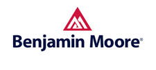 Benjamin Moore logo with a red triangle over the name.