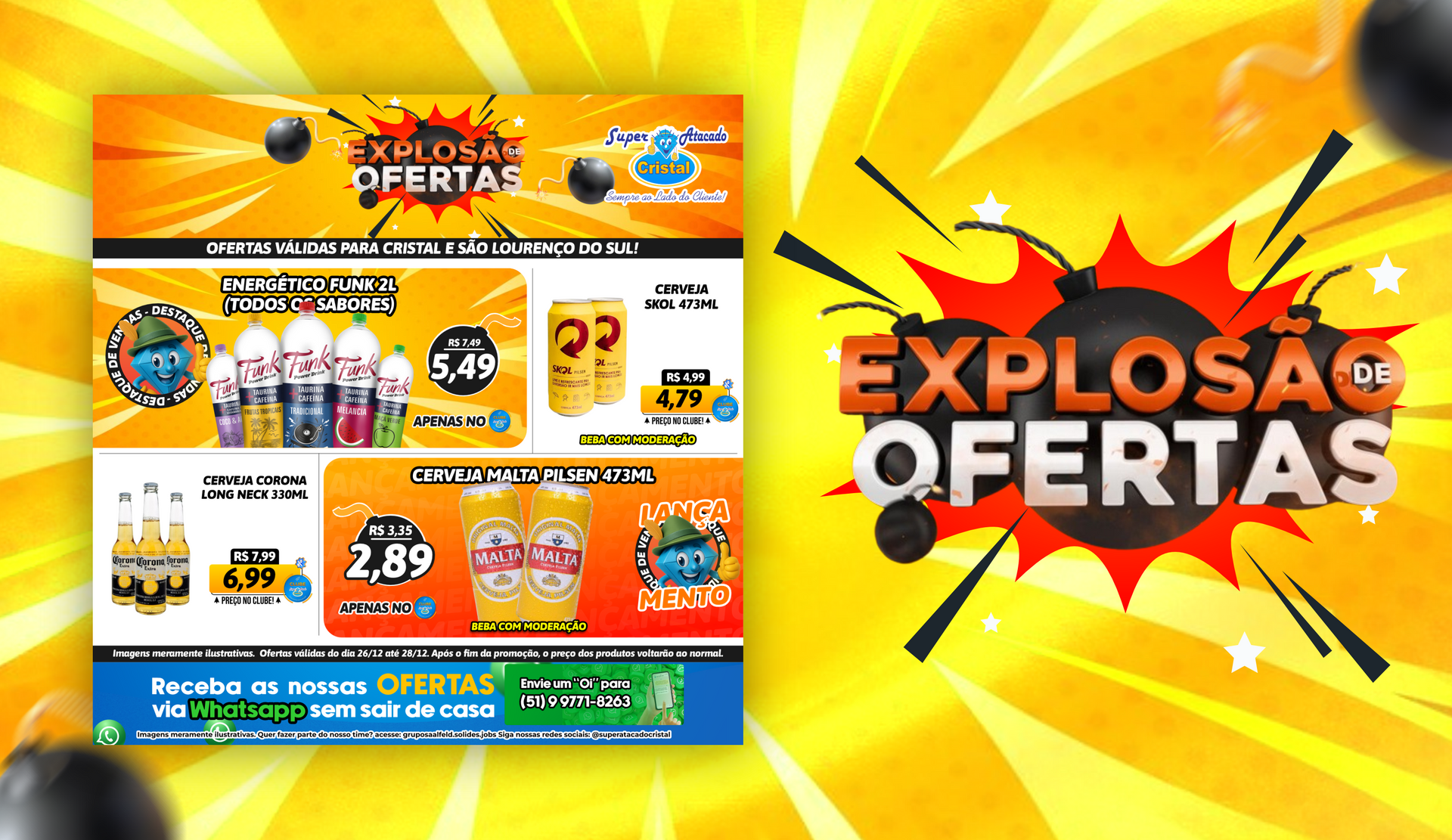 Flyer promocional para uma liquidação