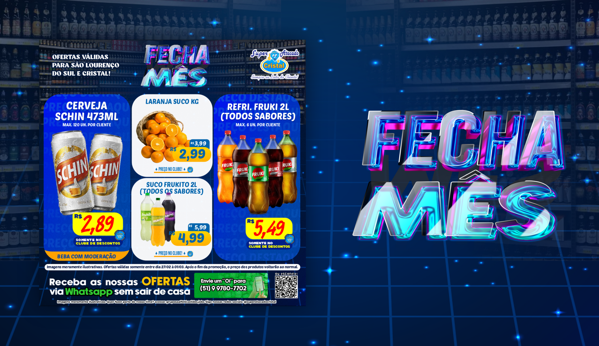 Um folheto digital para uma promoção da loja intitulada