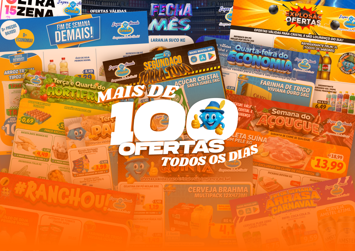 Mais de 100 ofertas todos os dias