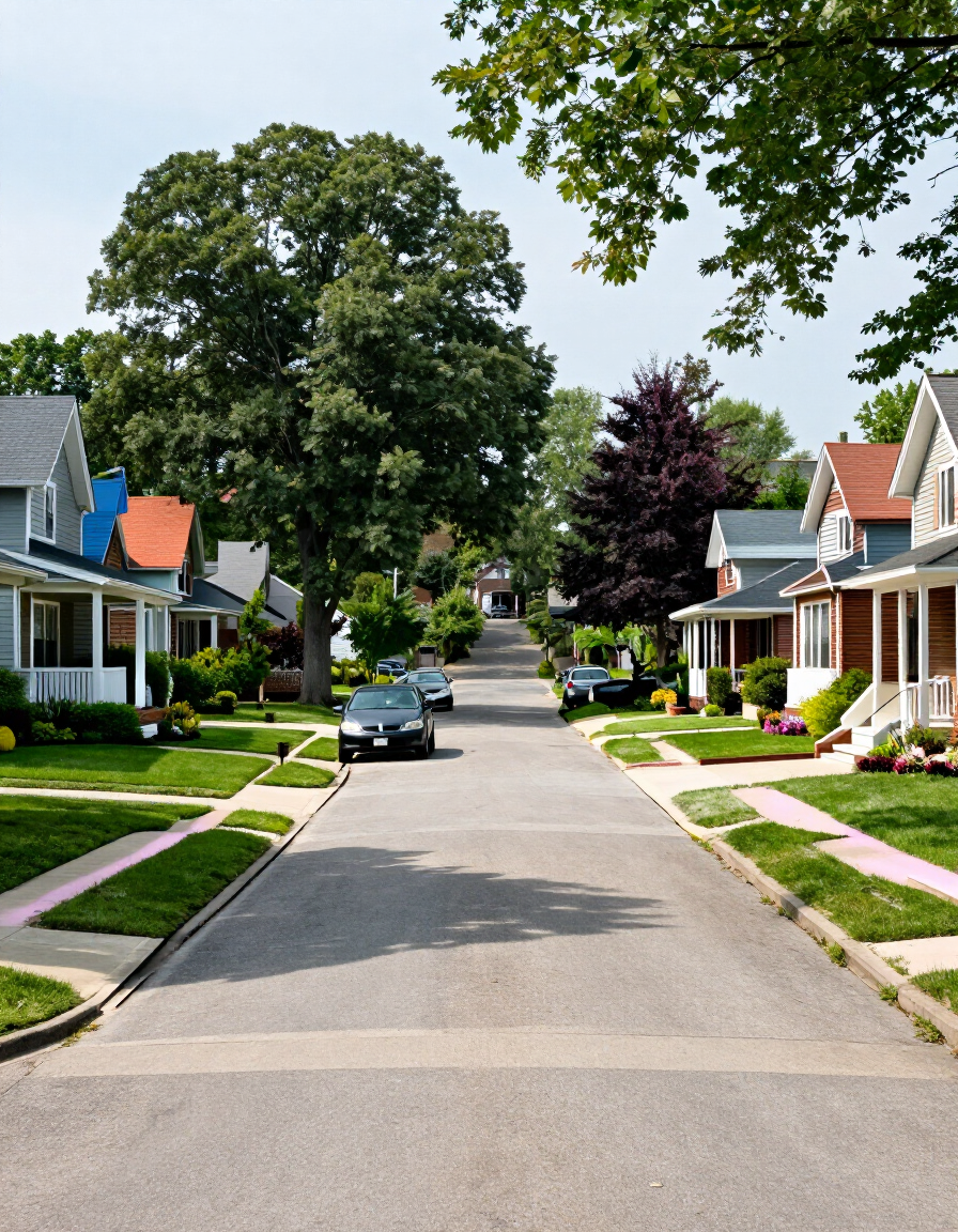 Suburban Wisconsin neighborhood