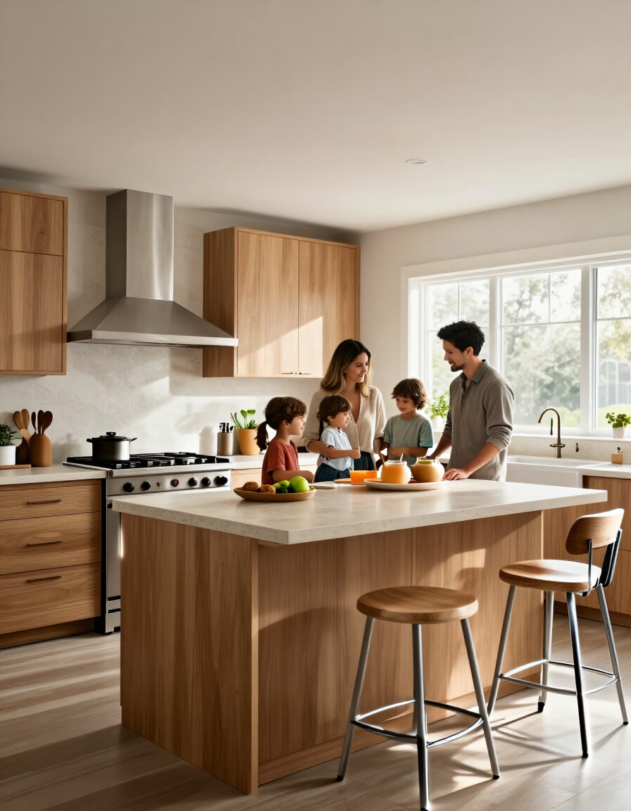 Updated family kitchen
