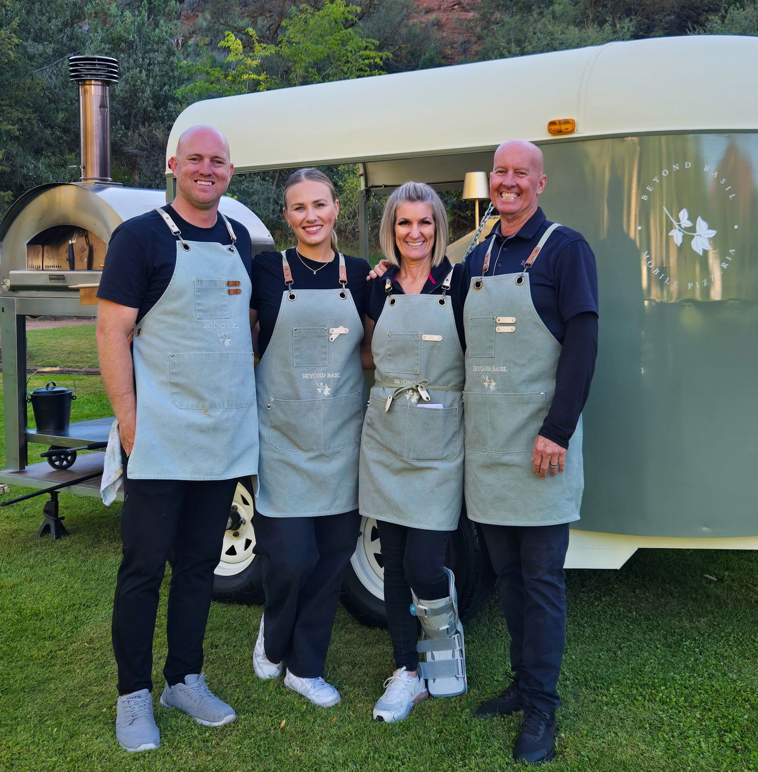 Original owners of Beyond Basil Mobile Pizzeria.