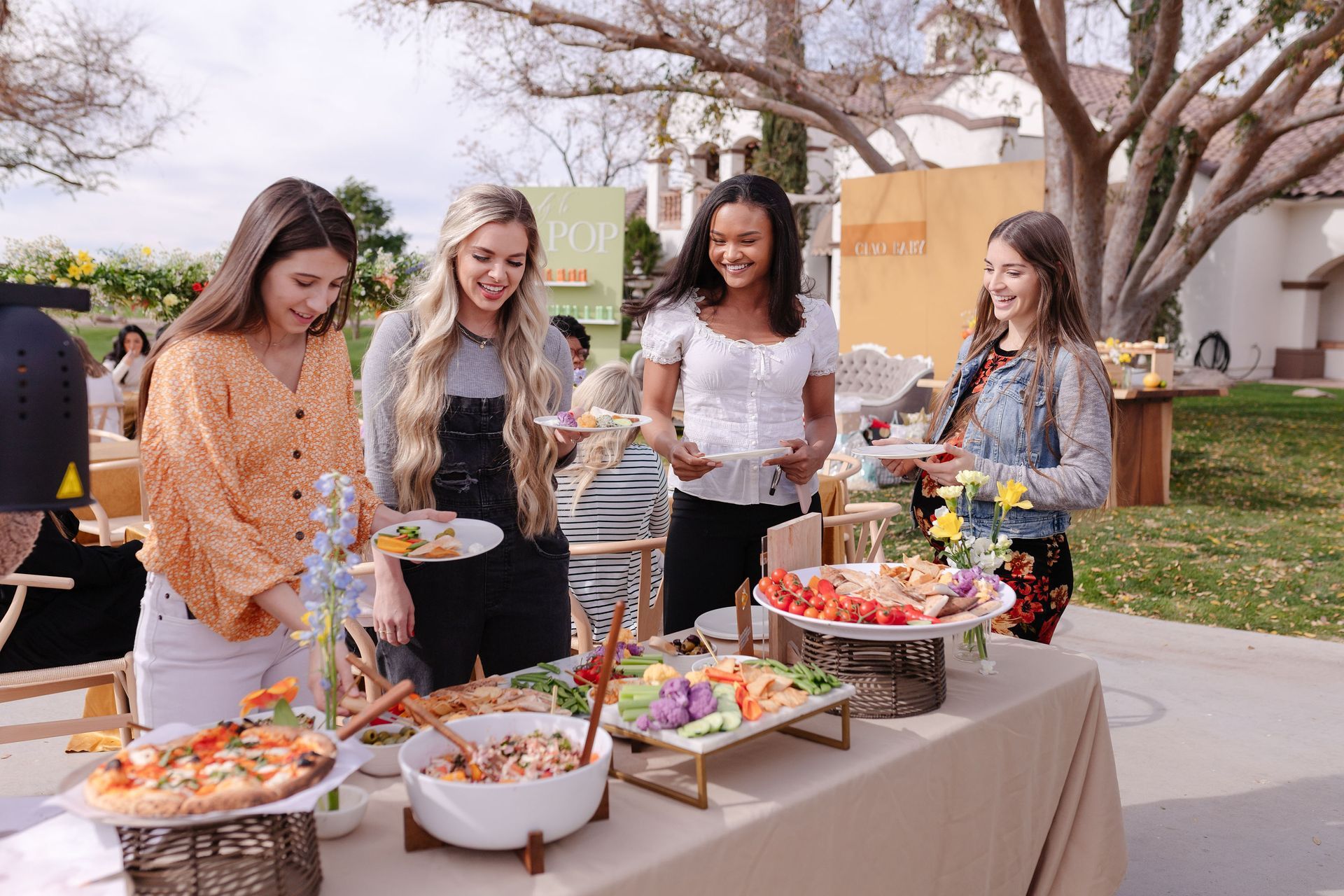 girl at buffet