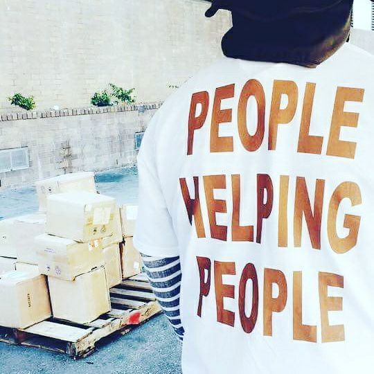 Person in a white shirt with 