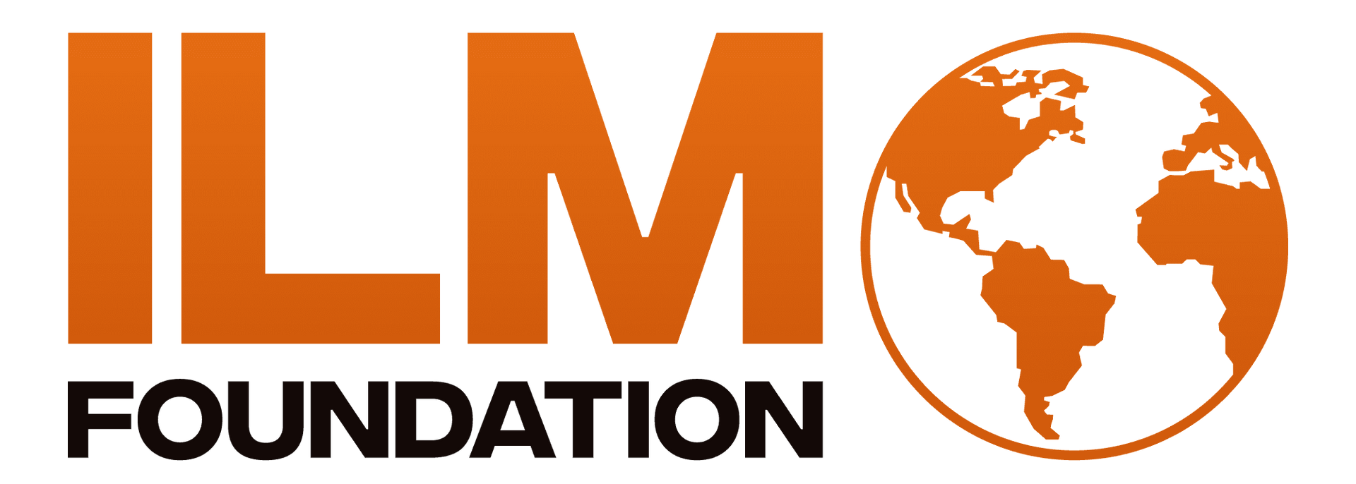 ILM Foundation logo with orange text and a globe graphic.