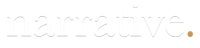 The word narrative is written in black and white on a white background.