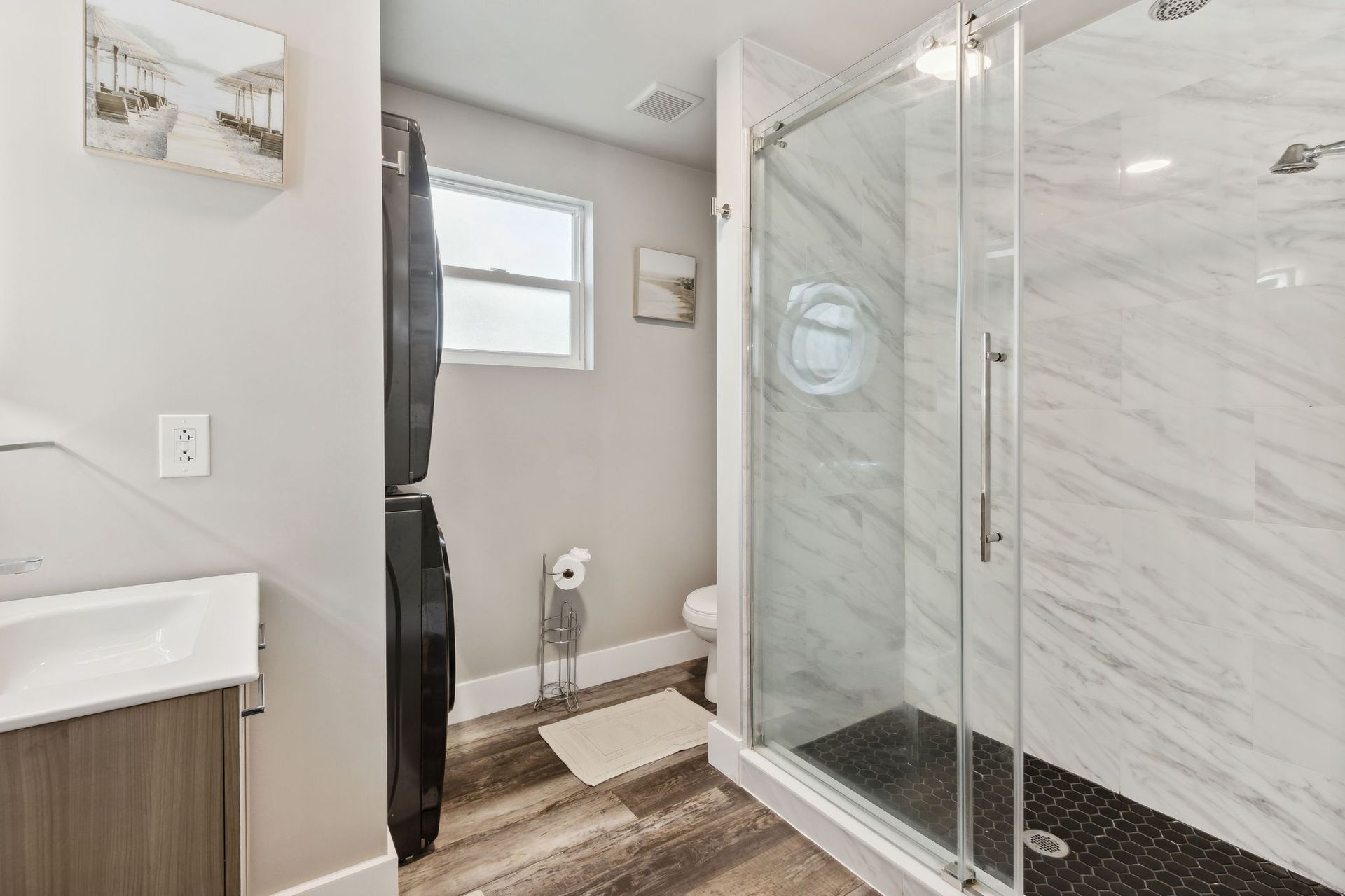 Oversized custom tile shower