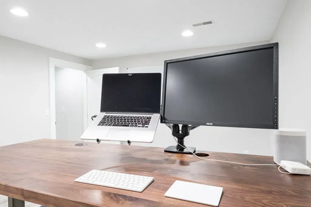 Two Person Home Office Layout Ideas for Basement Remodels | ASRD