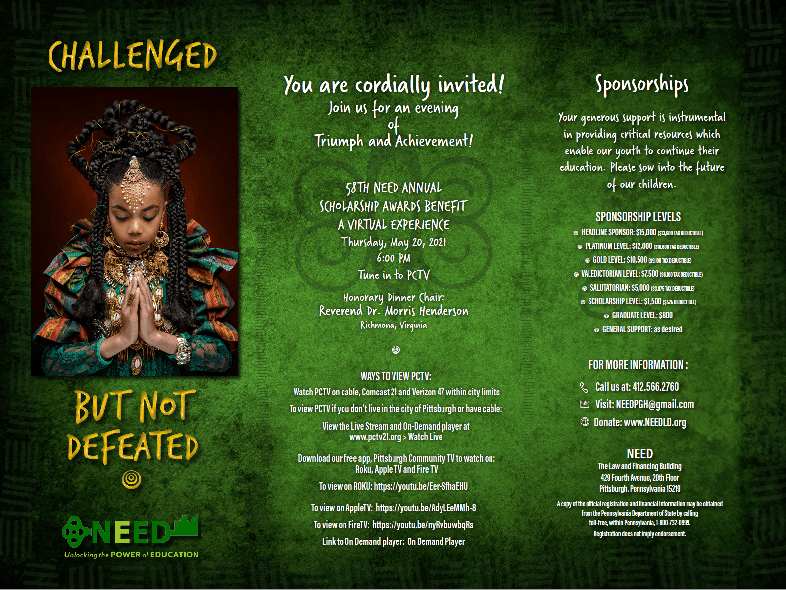 58th NEED Annual Scholarship Benefit
