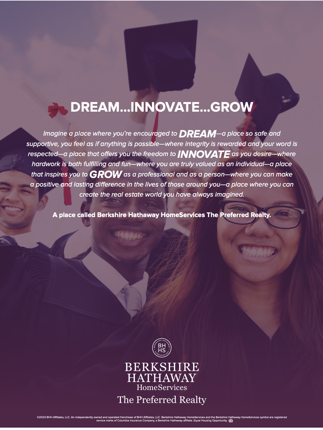 a group of people wearing graduation caps and gowns are smiling .