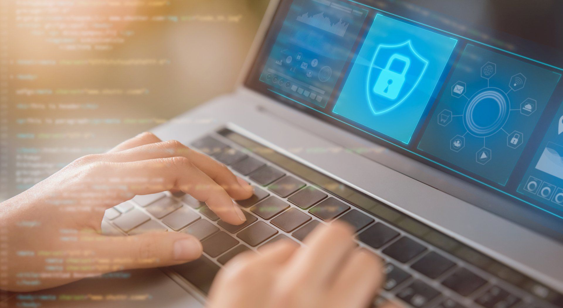 firewall and internet security concept, secured access to user personal data information, cybersecurity