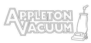 Appleton Vacuum logo with bold outlined text and a vacuum cleaner illustration