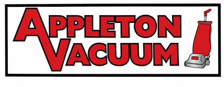 Appleton Vacuum logo in red and black with a red vacuum cleaner icon