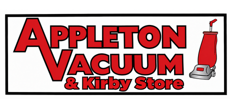 Appleton Vacuum logo in red and black with a red vacuum cleaner icon