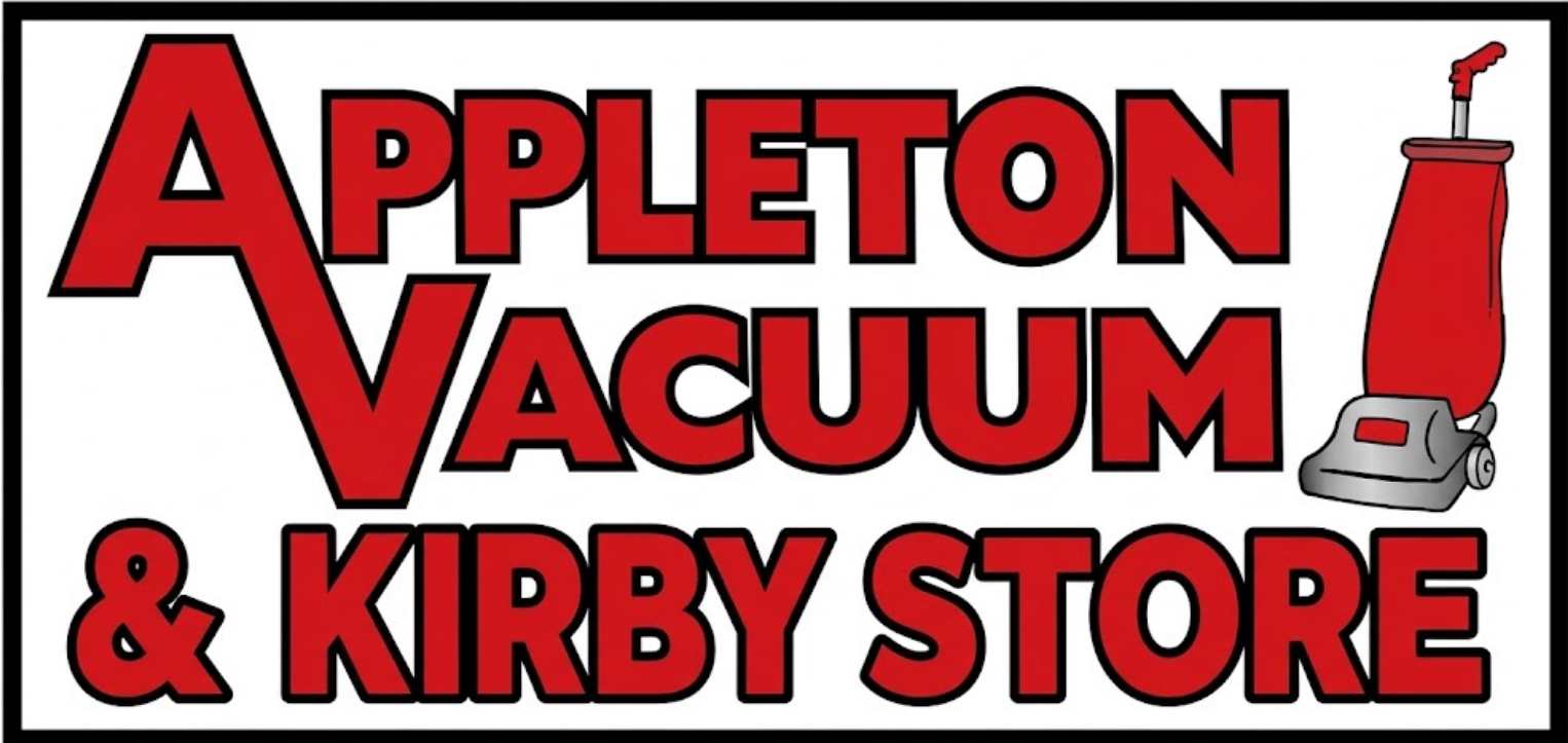 Appleton Vacuum logo in red and black with a red vacuum cleaner icon