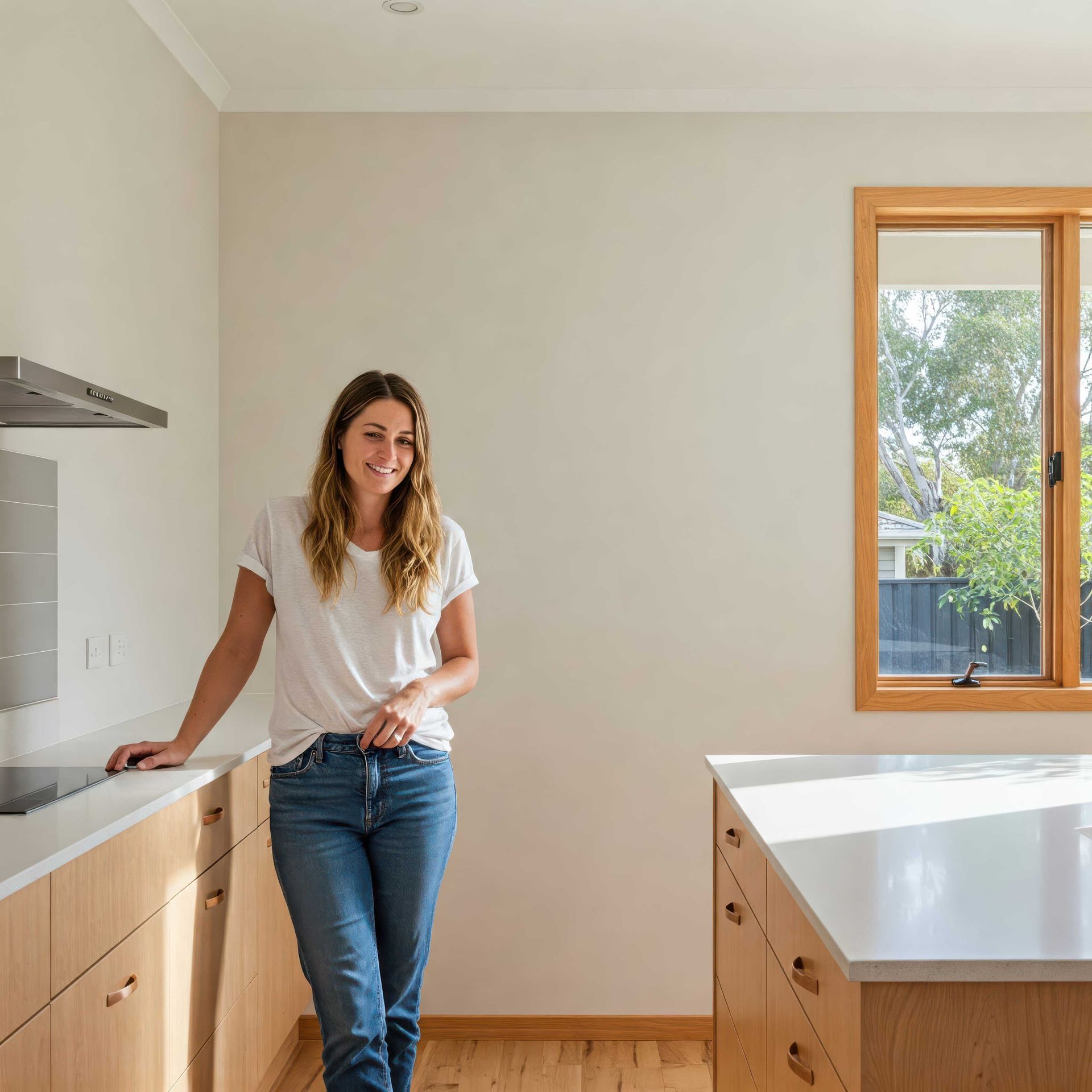 Freshly Painted Kitchen with Neutral Tones in Gladstone