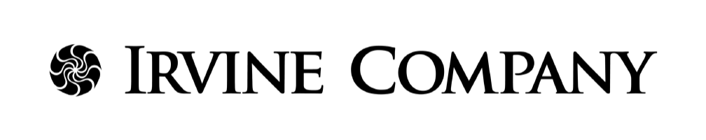 Irvine Company logo in black text with circular icon on white background
