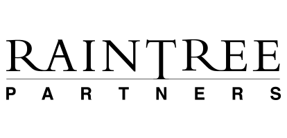 Raintree Partners logo in black serif text with spaced uppercase “PARTNERS” underneath