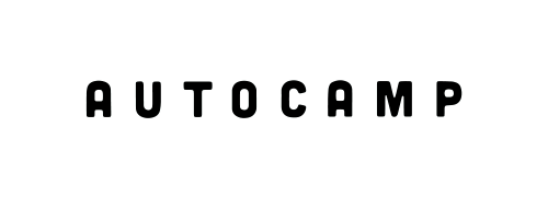 The word autocamp is written in black letters on a white background.