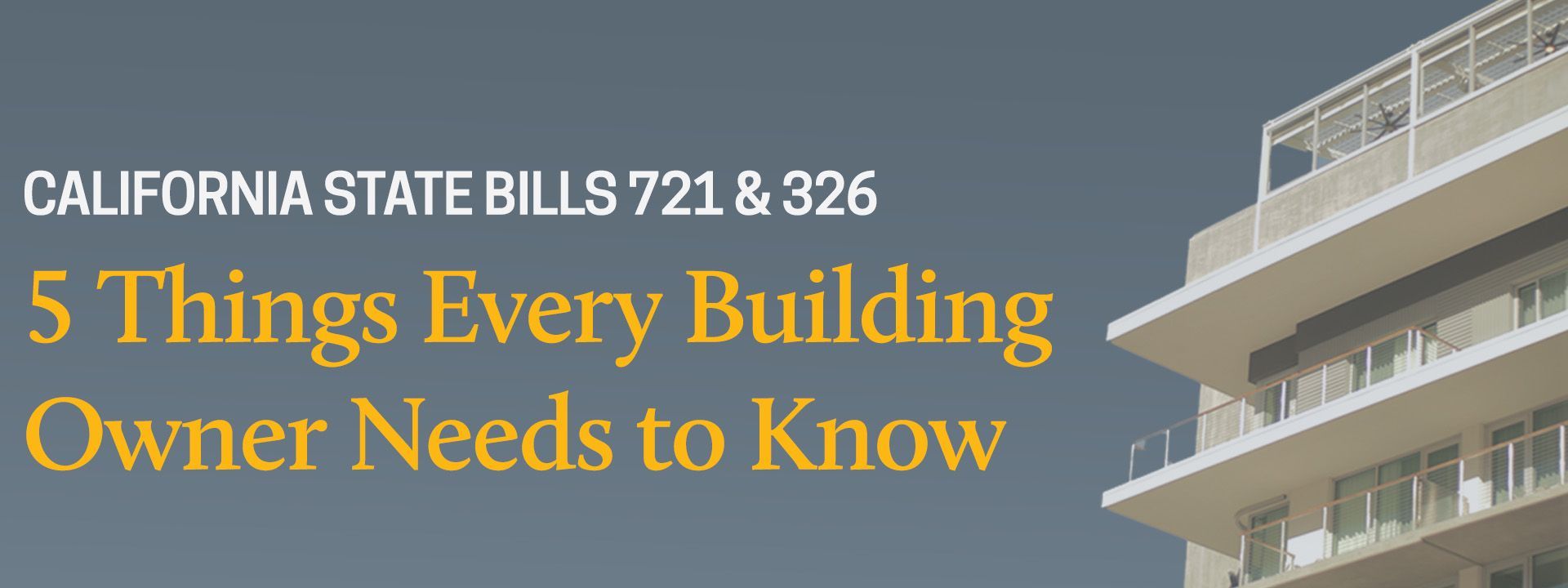 A picture of a building with the words 5 things every building owner needs to know