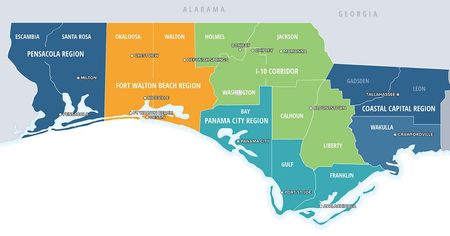 Color-coded map of Alaska’s climate zones with region labels across the state