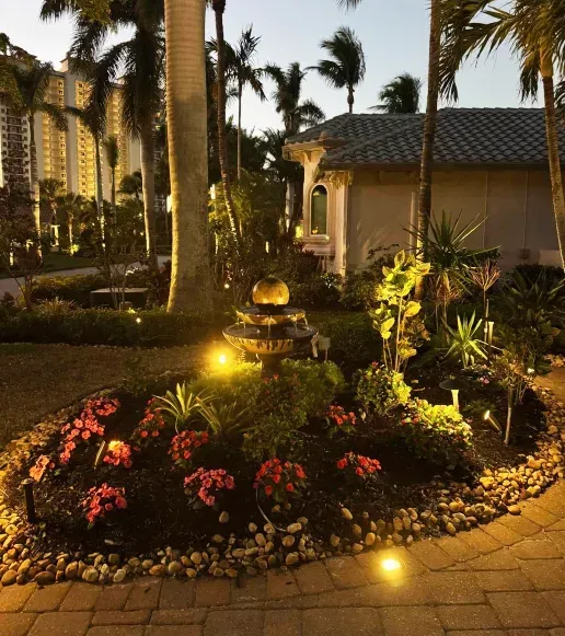 Professional accent lighting installation to highlight outdoor features in Fort Myers, FL
