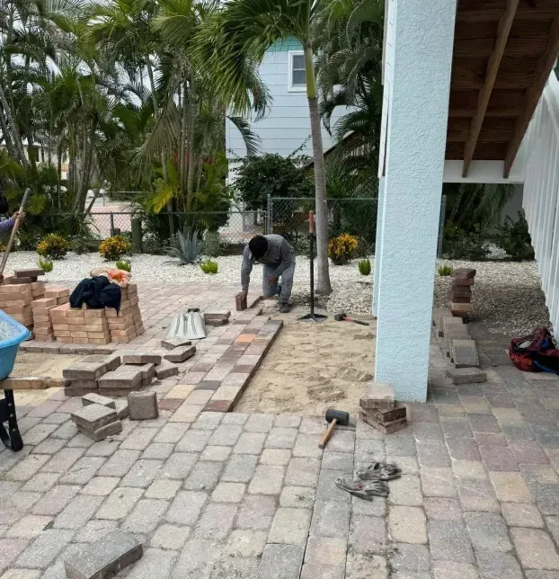 custom paver walkway design