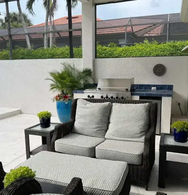 Outdoor living kitchen design and installation in Fort Myers, FL