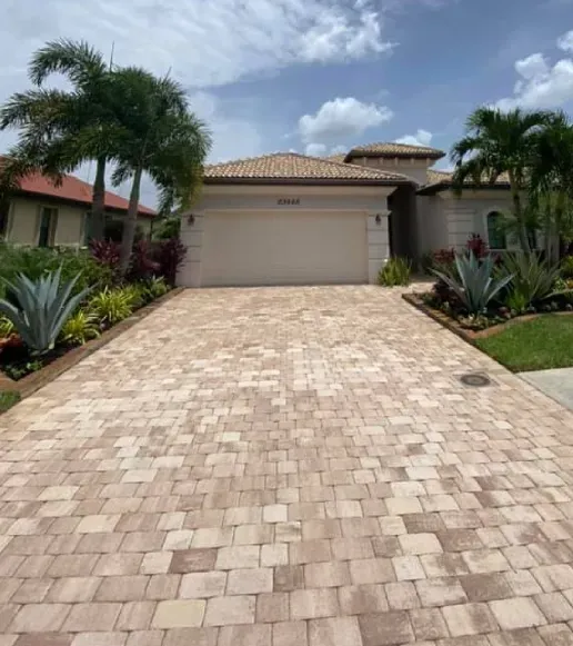 paver driveway walkway installation