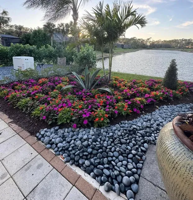river rock installation in fort myers fl
