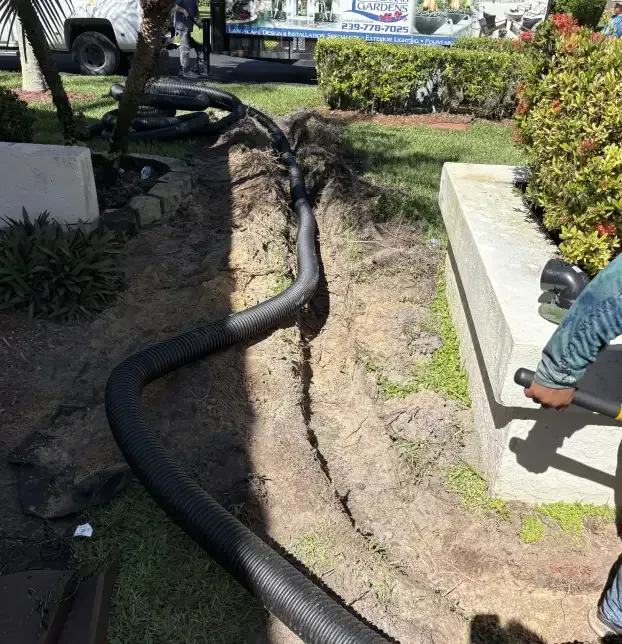 Yard drainage evaluation to identify areas with excess water in Fort Myers, FL