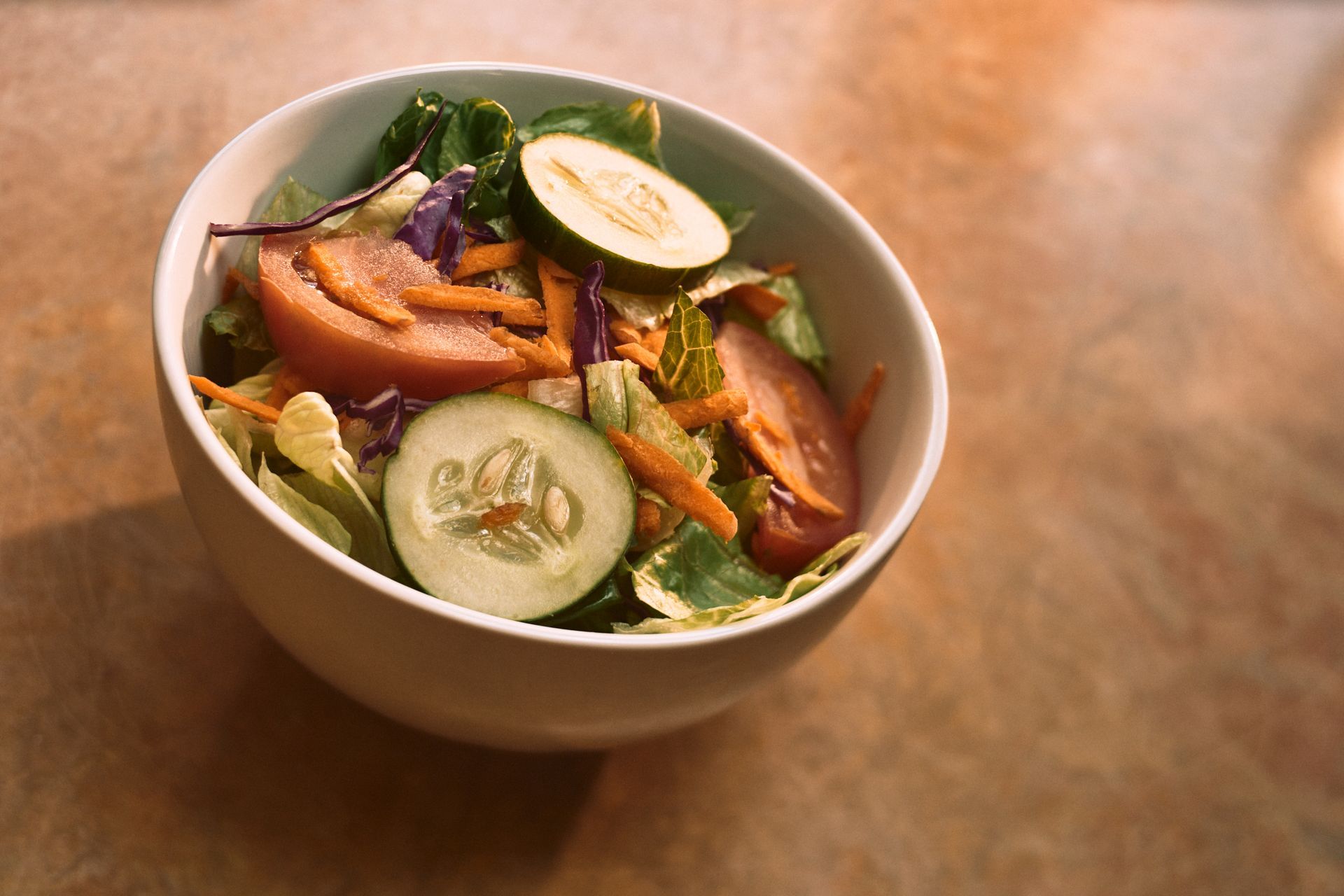 Garden salad at Chicken Supreme in Paterson, NJ.