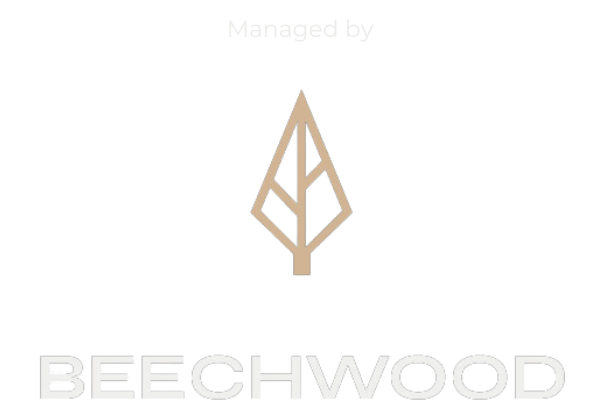 The logo for beechwood is a tree with a leaf on it.