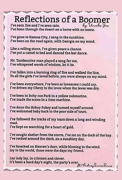 Reflections of a Boomer