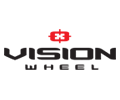 Logo for Vision Wheel, featuring text