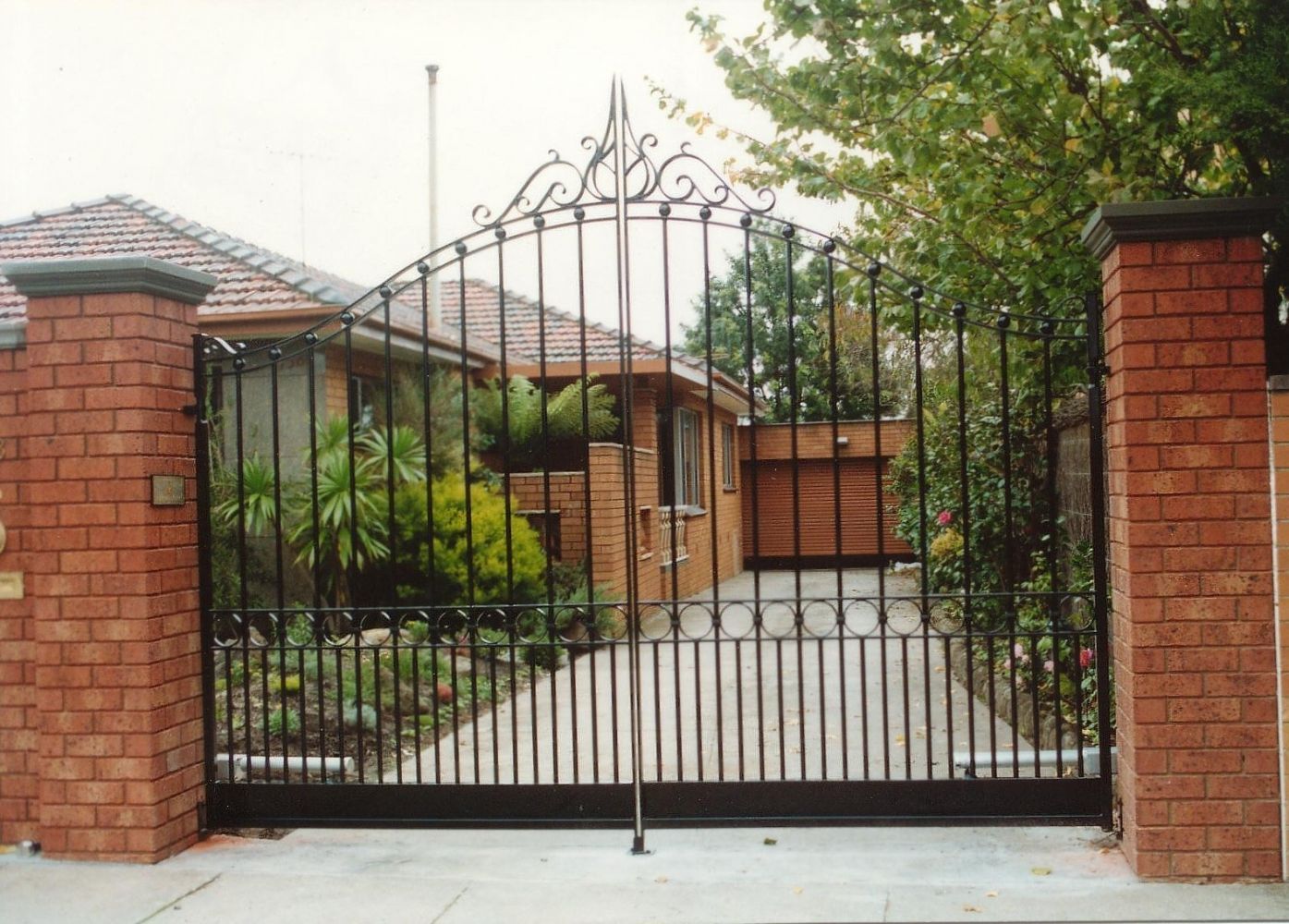 Gate Of Red Brick House - Cheltenham, VIC - Park Avenue Wrought Iron