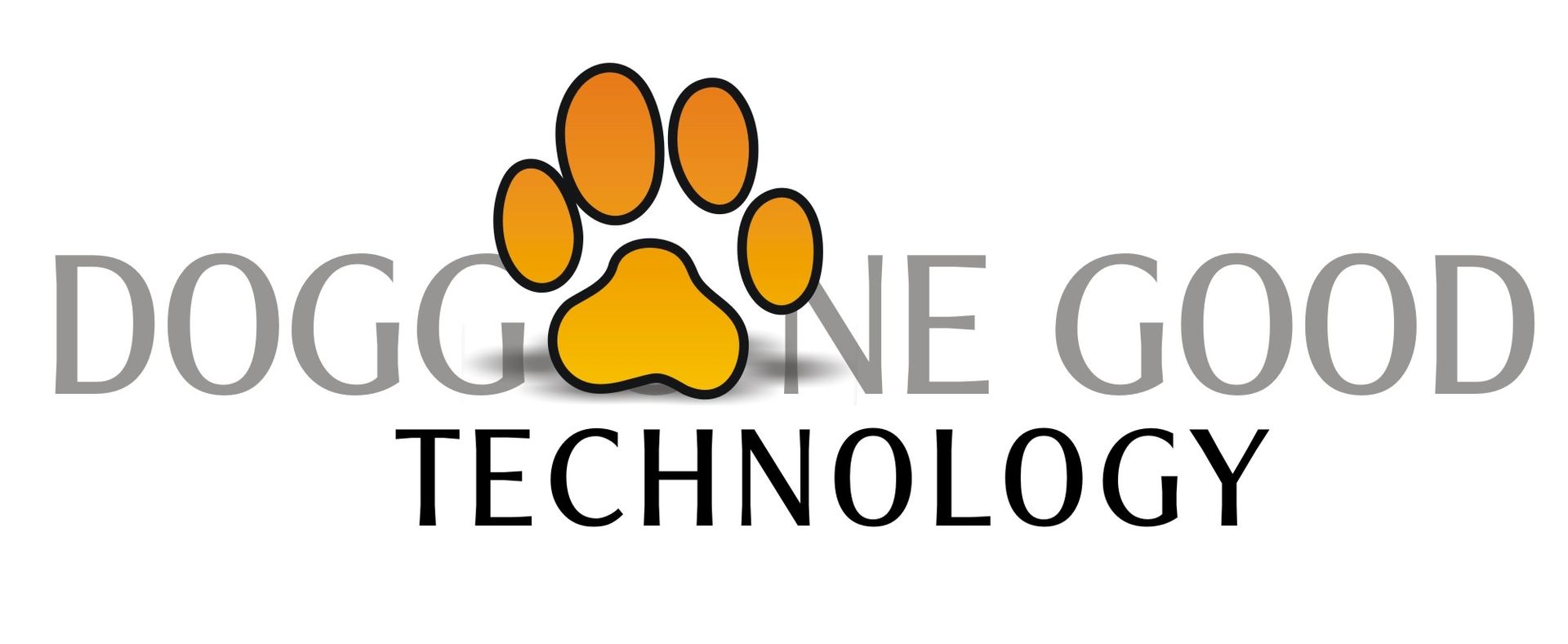 Dog bone and paw print logo with text “DOGGONE GOOD TECHNOLOGY”
