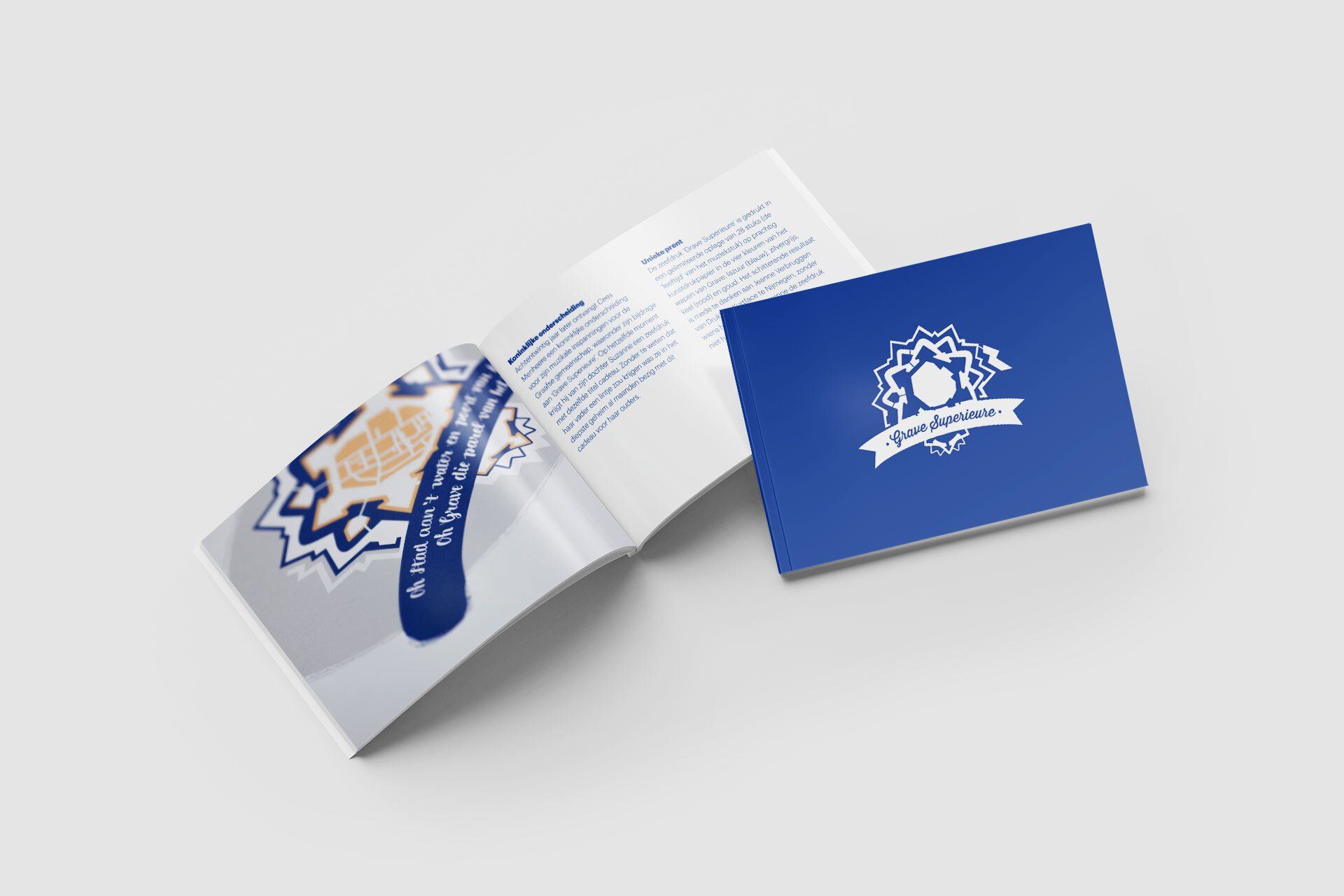 Brochure Grave Superieure. Graphic design: Suzanne Menheere