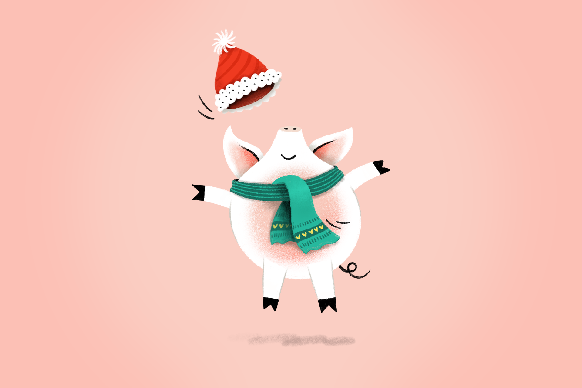 Illustratie voor kerstkaart. Ontwerp Suzanne Menheere.