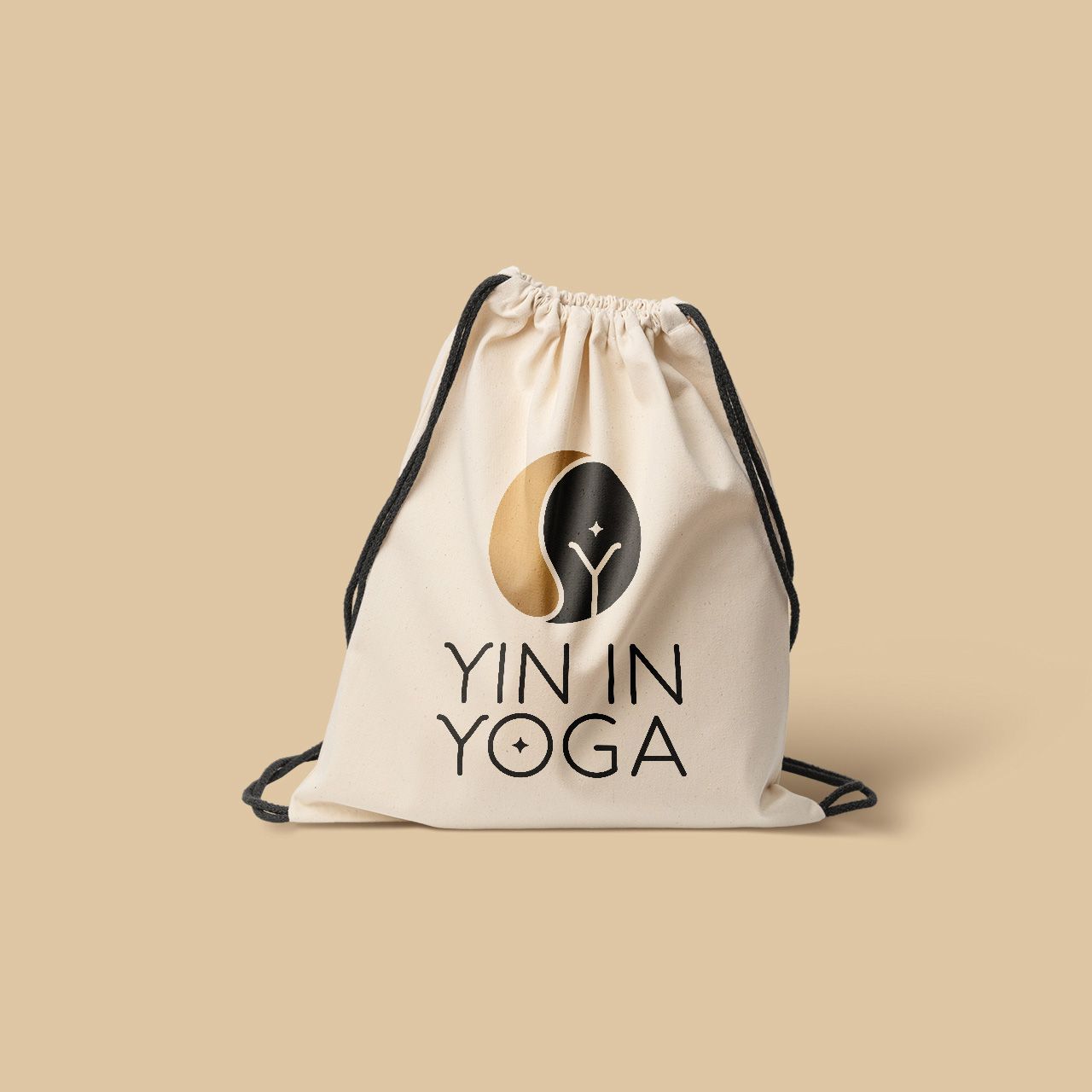Restyling logo Yin in Yoga (Brigitta van den Bogert). Vormgeving: Suzanne Menheere