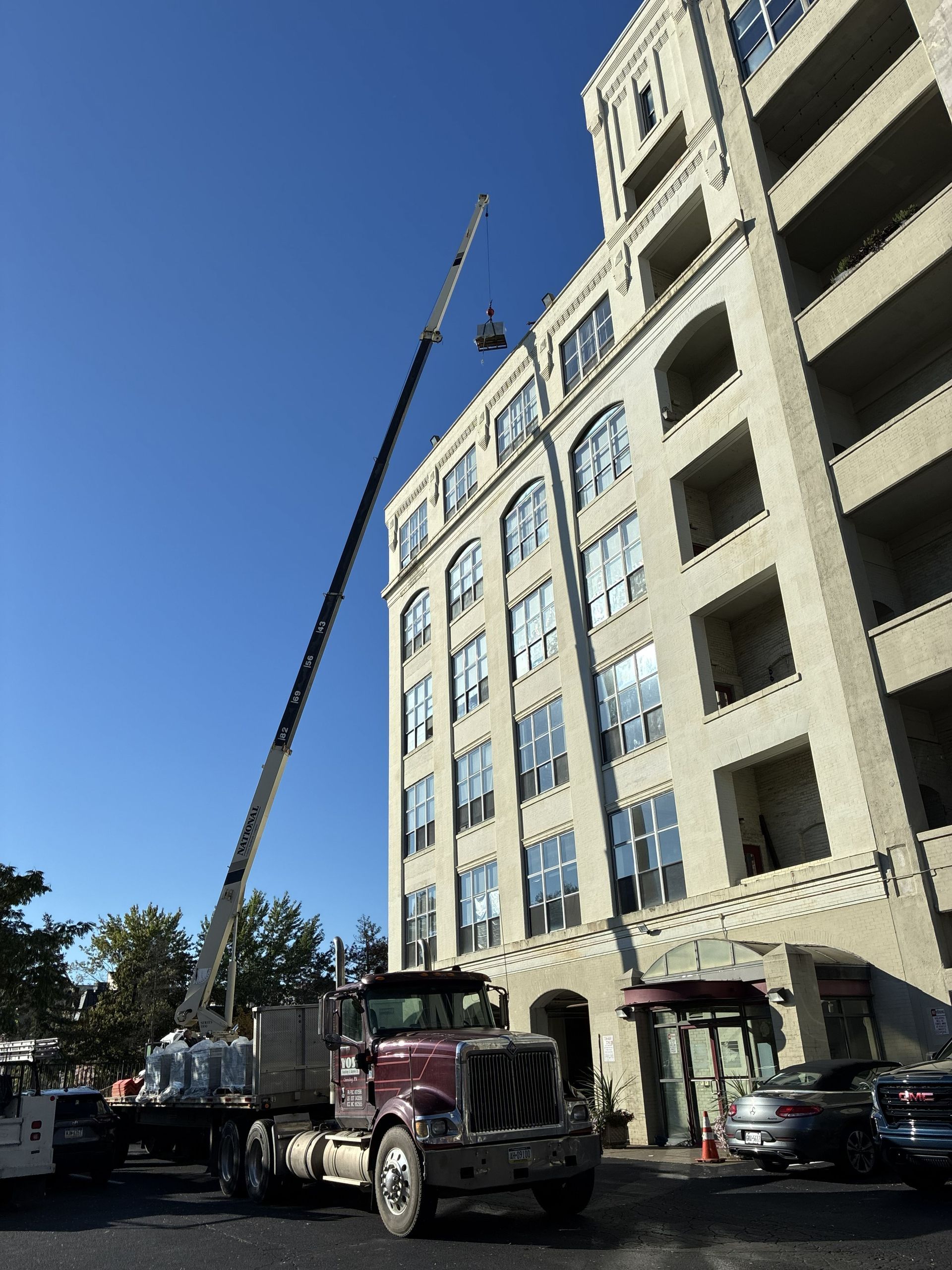 Yost Delivering Truck on the jobsite