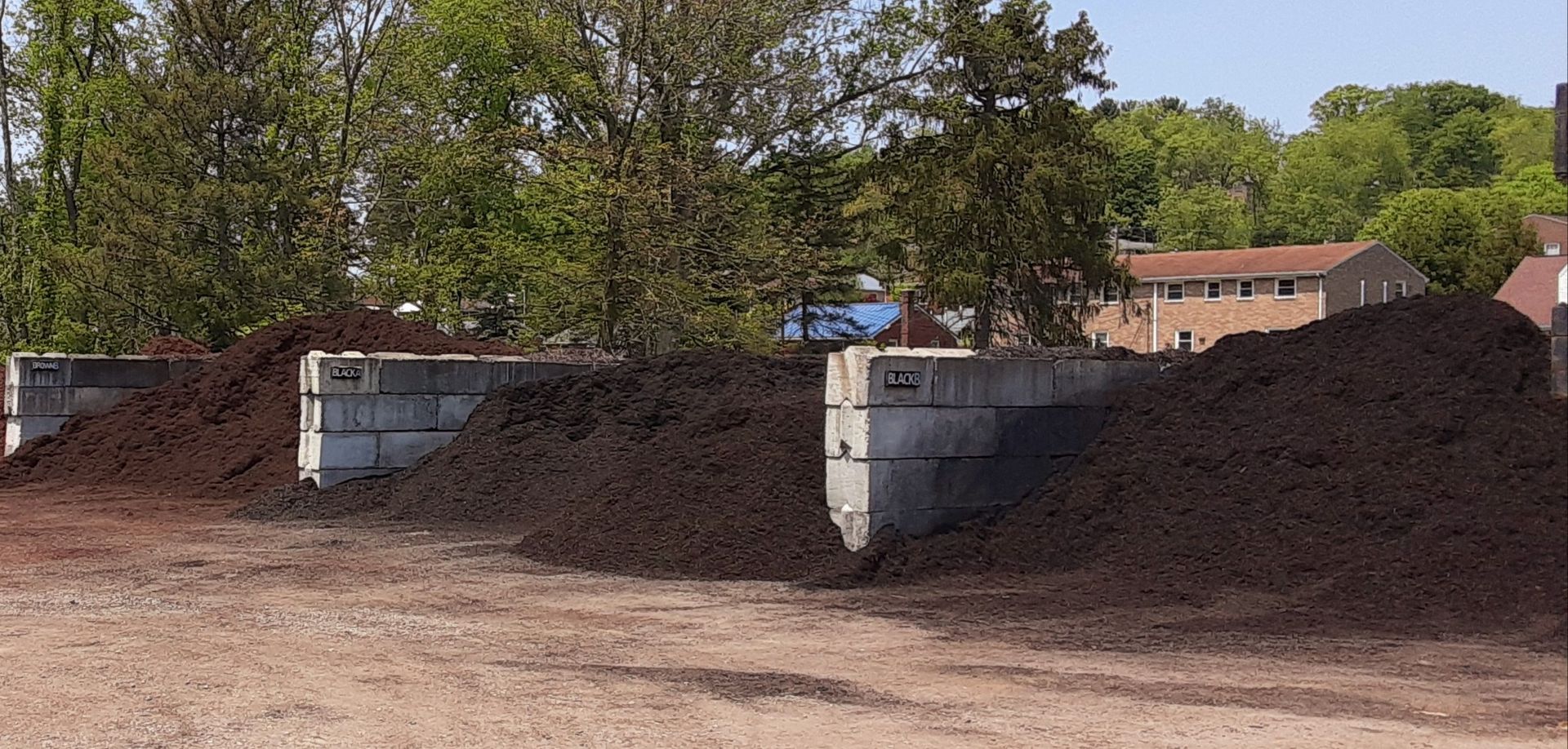 Mulch Yard at Yost Trucking