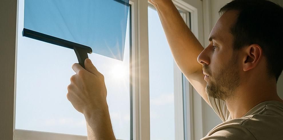 Heat blocking window film