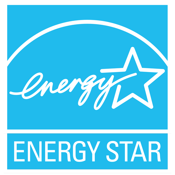 The light blue ENERGY STAR logo, featuring white text and a star icon inside a rounded arch.